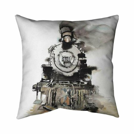 FONDO 26 x 26 in. Vintage Train-Double Sided Print Indoor Pillow FO3335413
